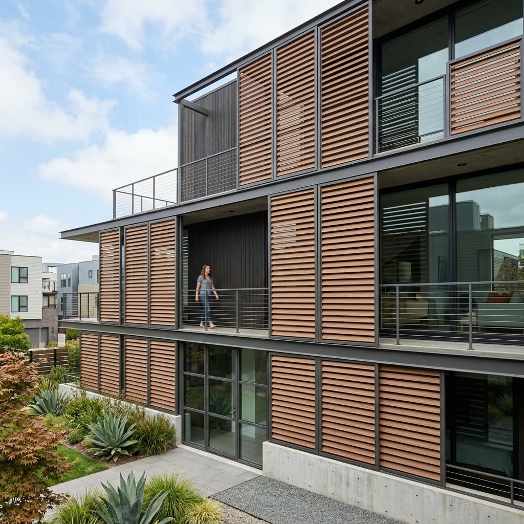 Architectural Exterior Louvers - ACP Exterior elevation work in Delhi NCR